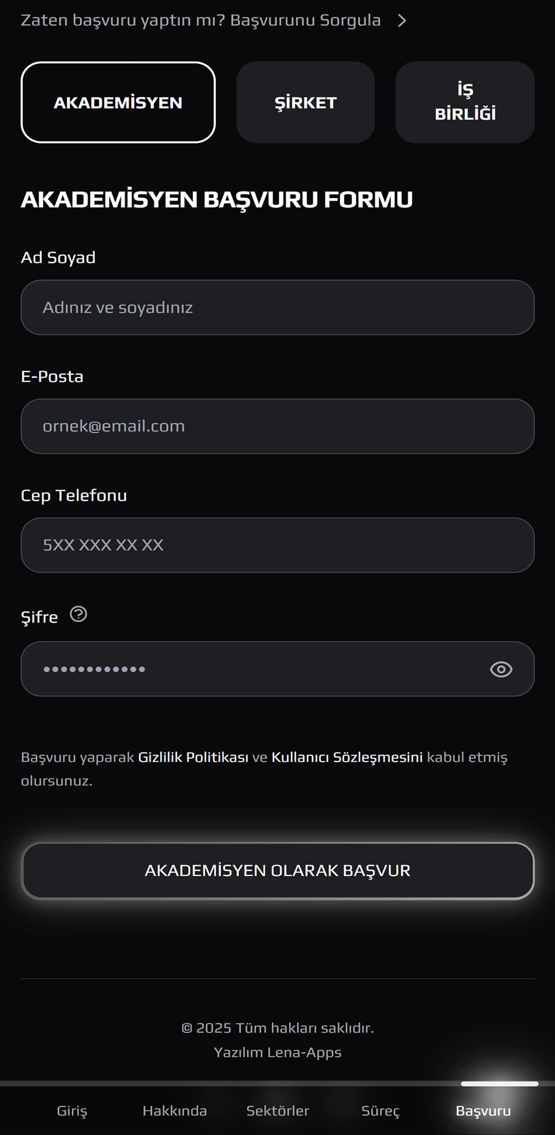 App screenshot